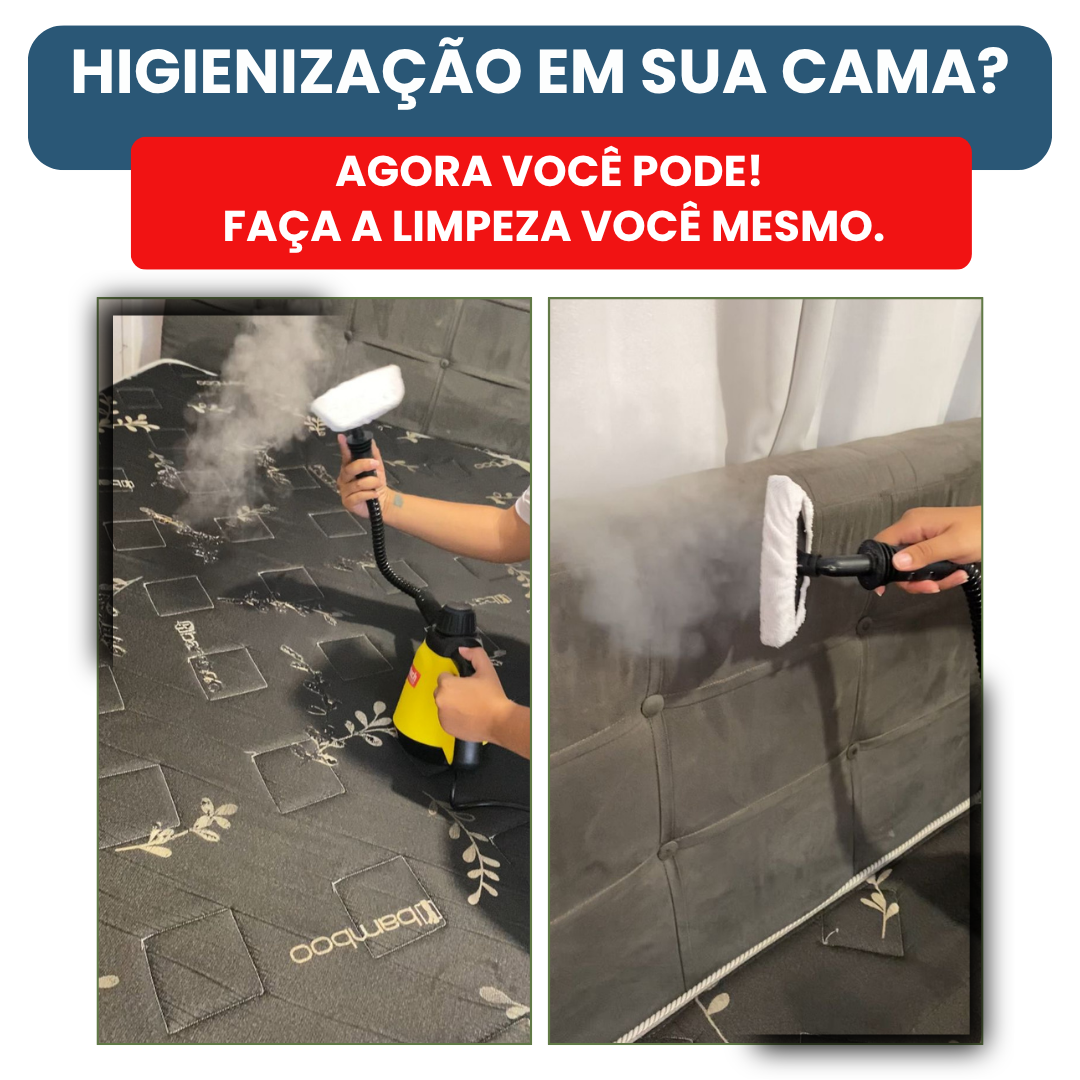 Limpador à Vapor + 9 acessórios + Frete Grátis