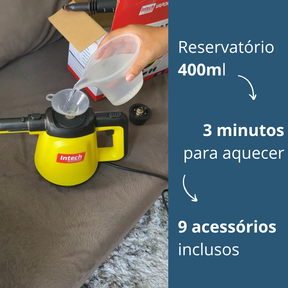 Limpador à Vapor + 9 acessórios + Frete Grátis