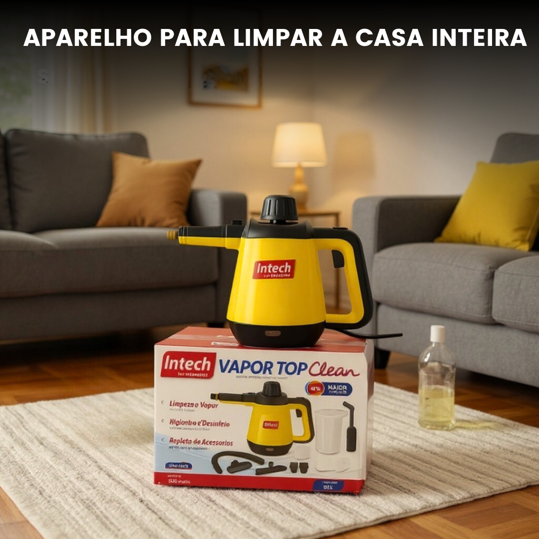 Limpador à Vapor + 9 acessórios + Frete Grátis